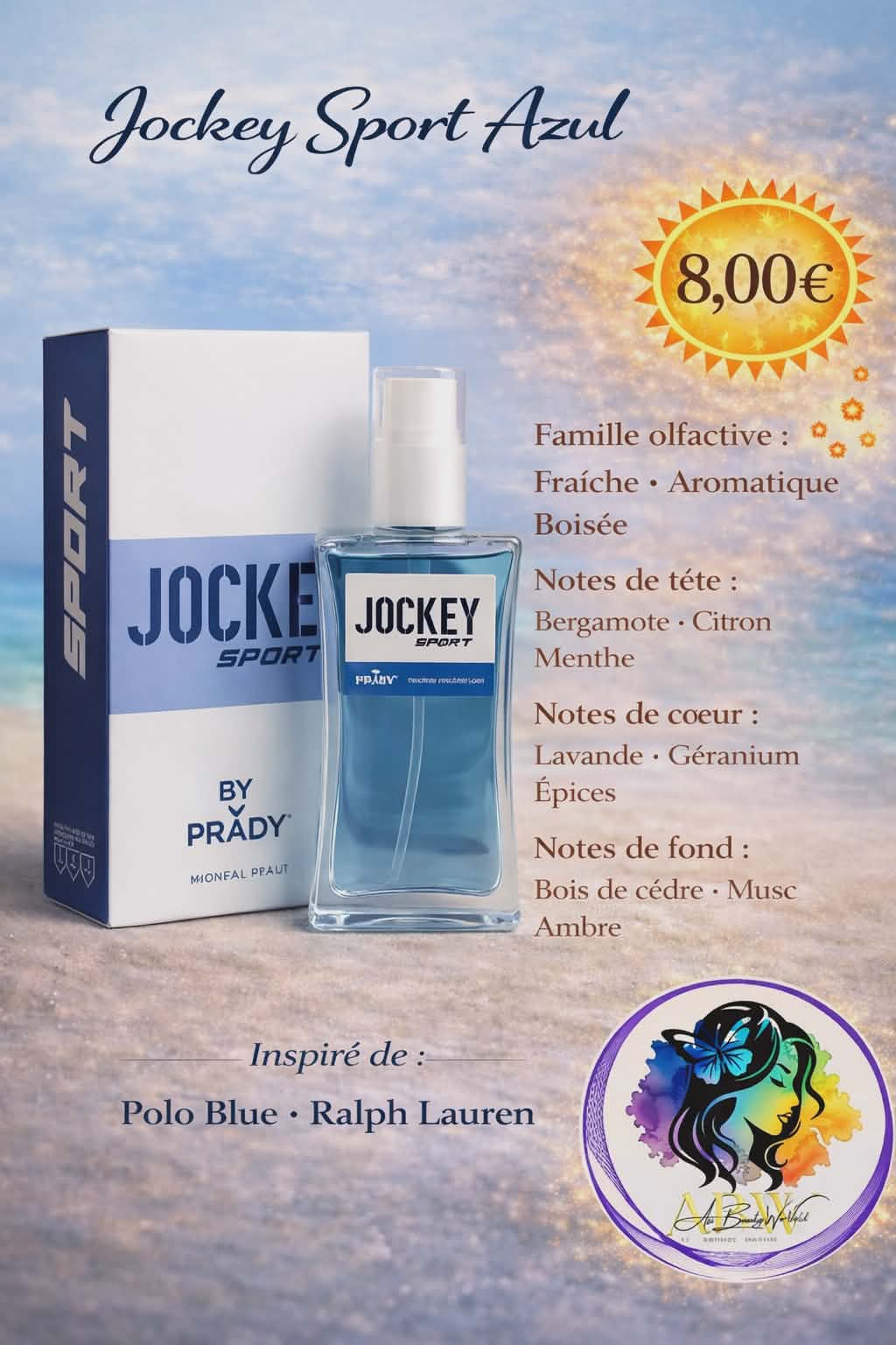 Eau de parfum Jockey sport Azul - Prady 100ml