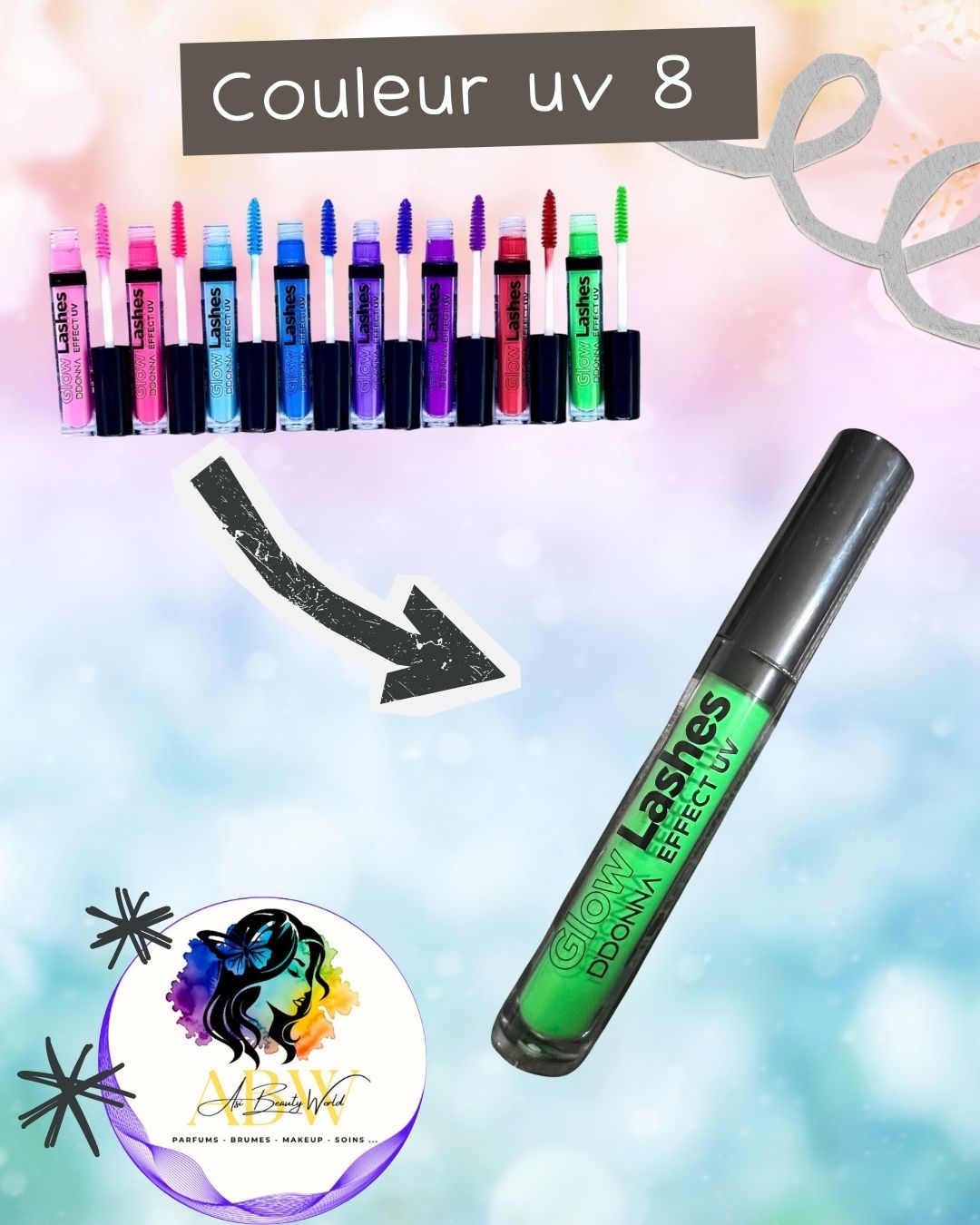 Mascara Glow lashes UV