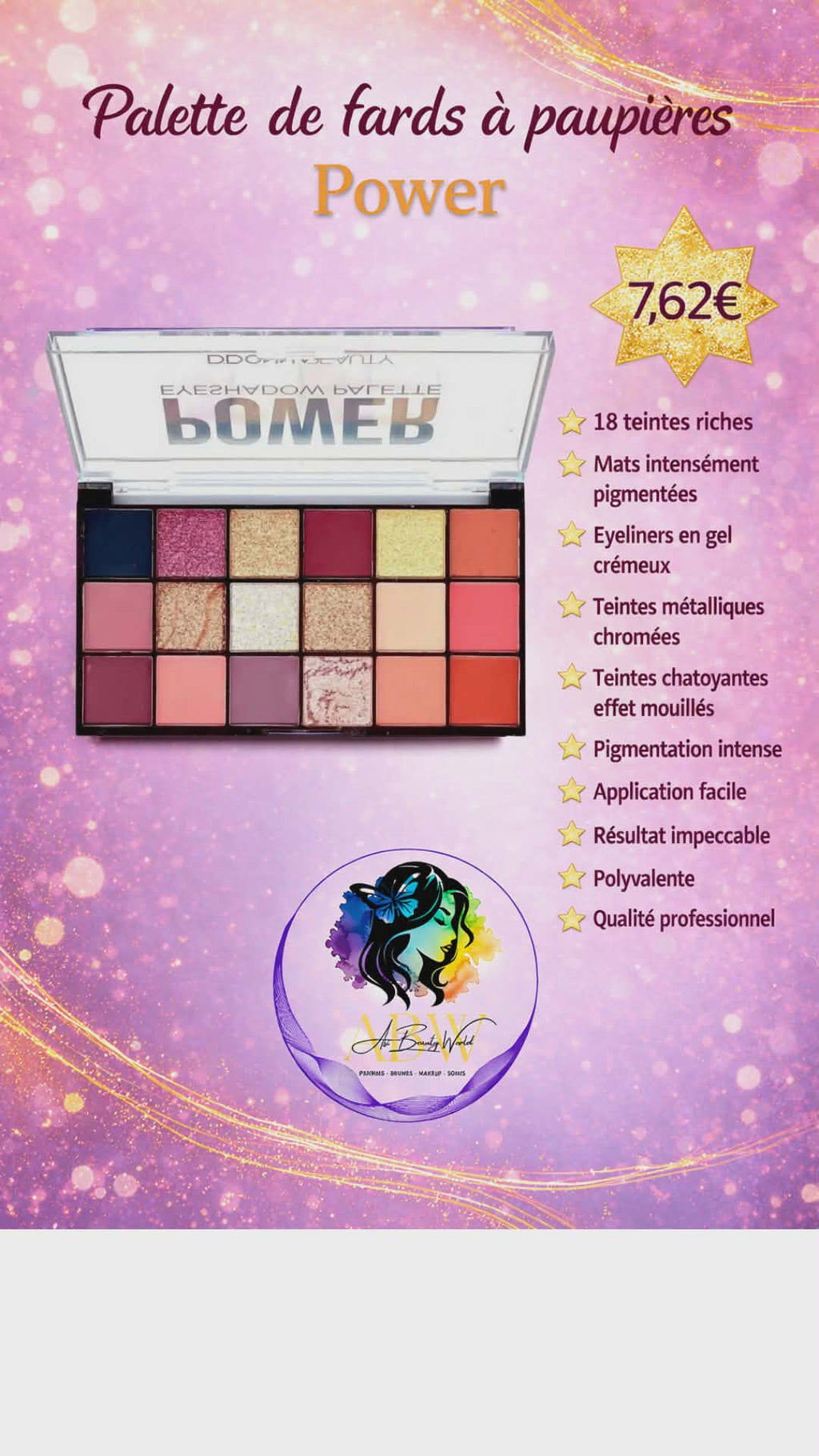 Grande palette fard à paupières Power