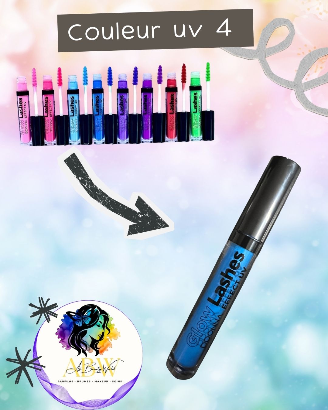 Mascara Glow lashes UV