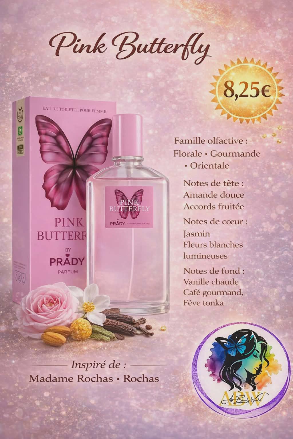 Parfum pink butterfly - Prady 90ml
