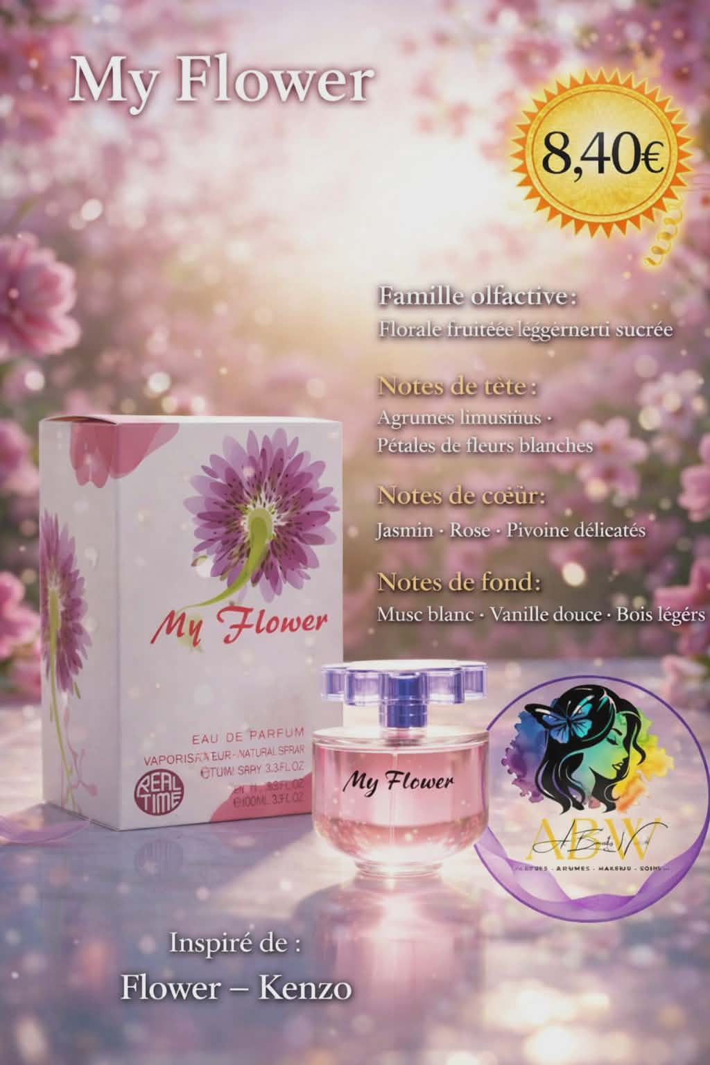 Parfum femme " My Flower " 100 ml - Élégance florale et féminité