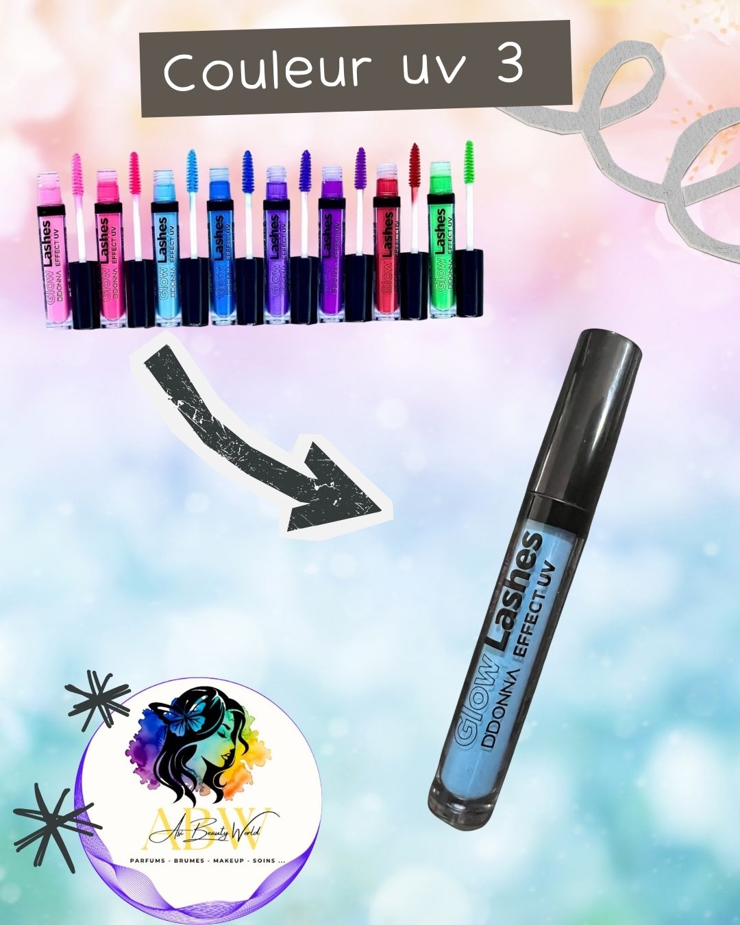 Mascara Glow lashes UV