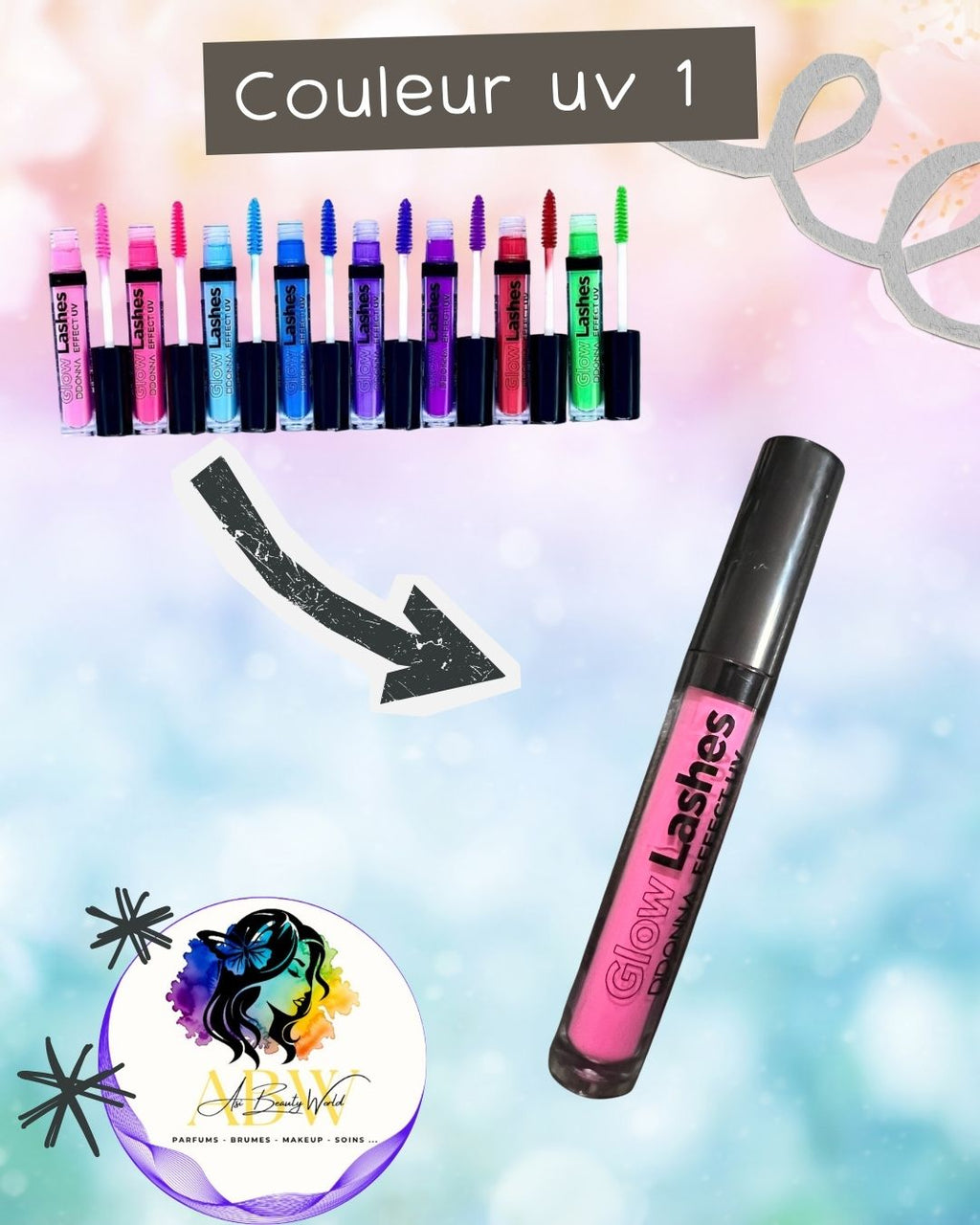 Mascara Glow lashes UV