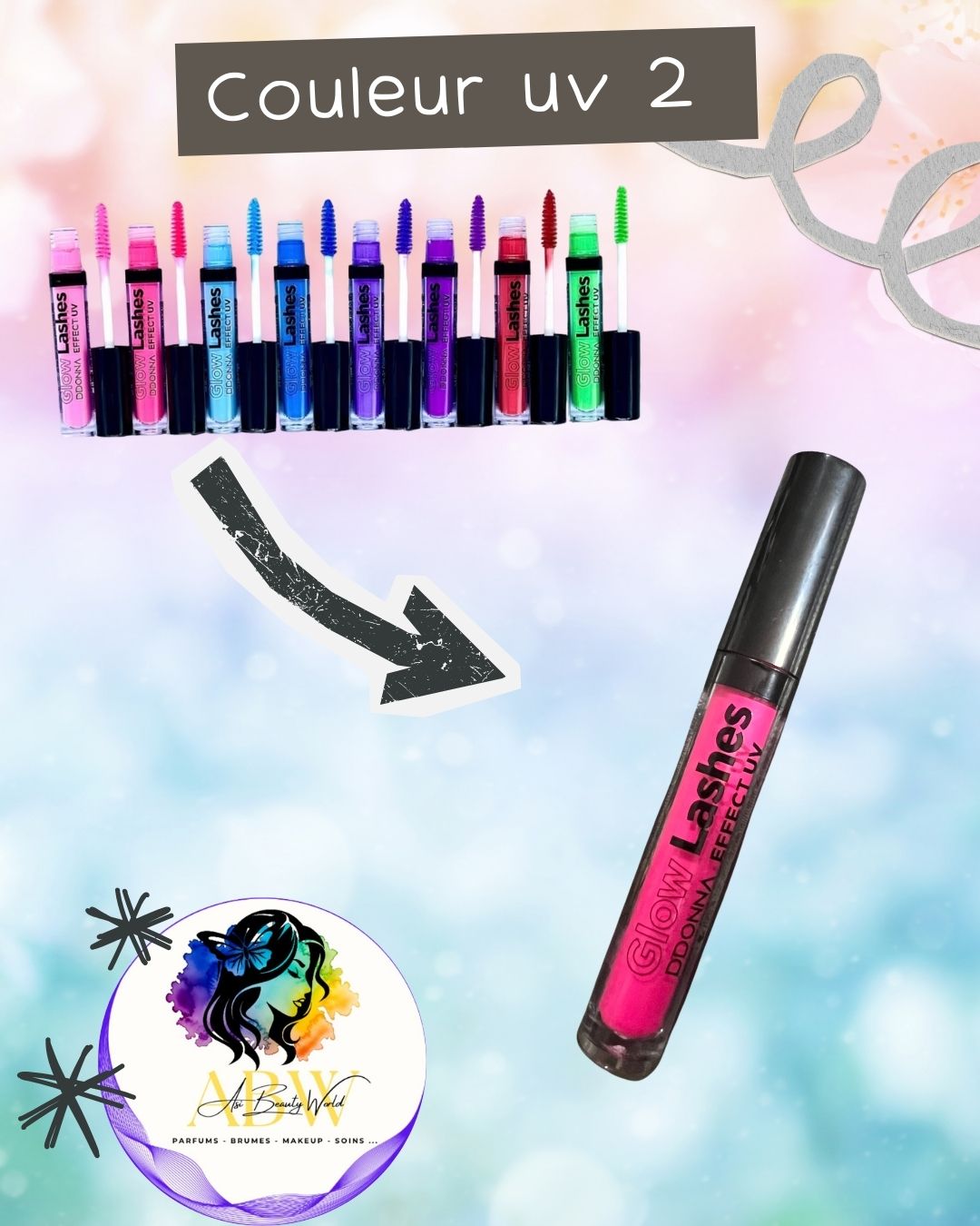 Mascara Glow lashes UV