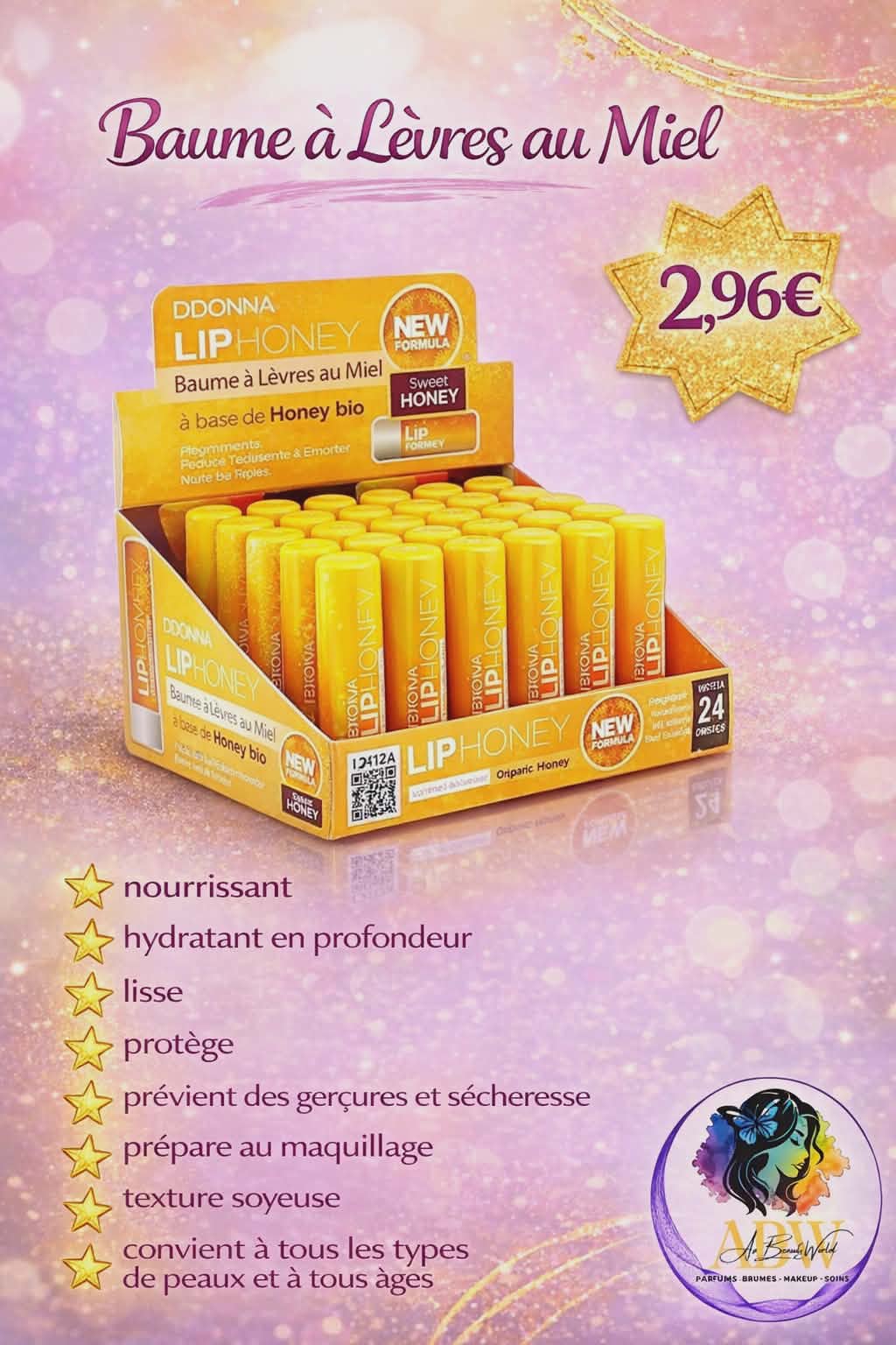 Baume à lèvres au miel - D'Donna