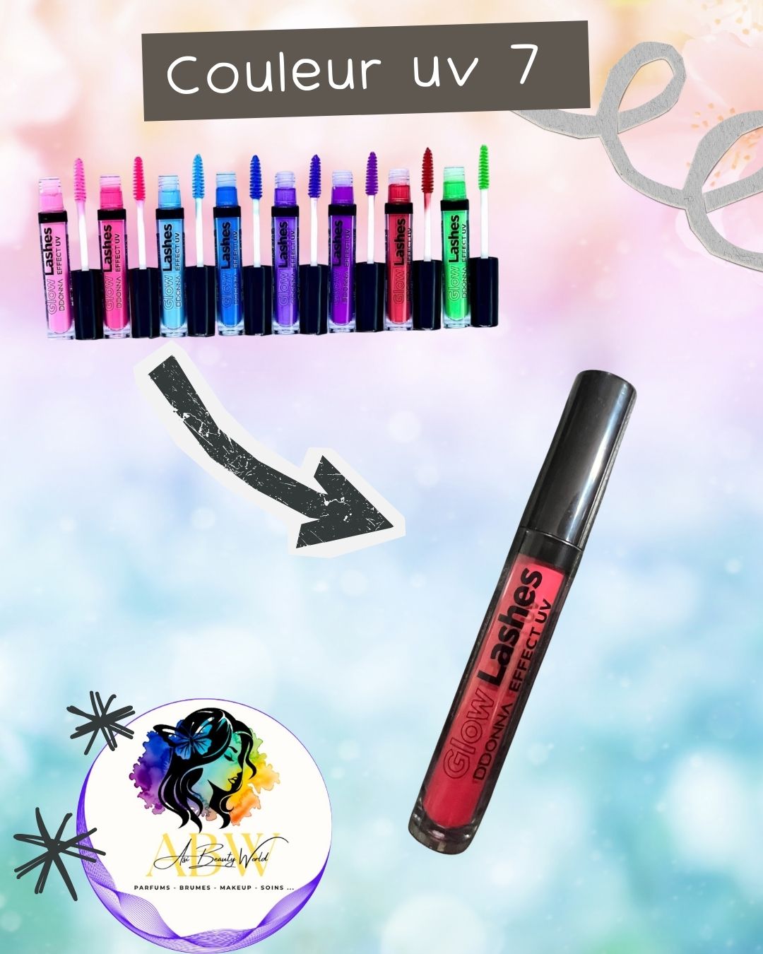 Mascara Glow lashes UV