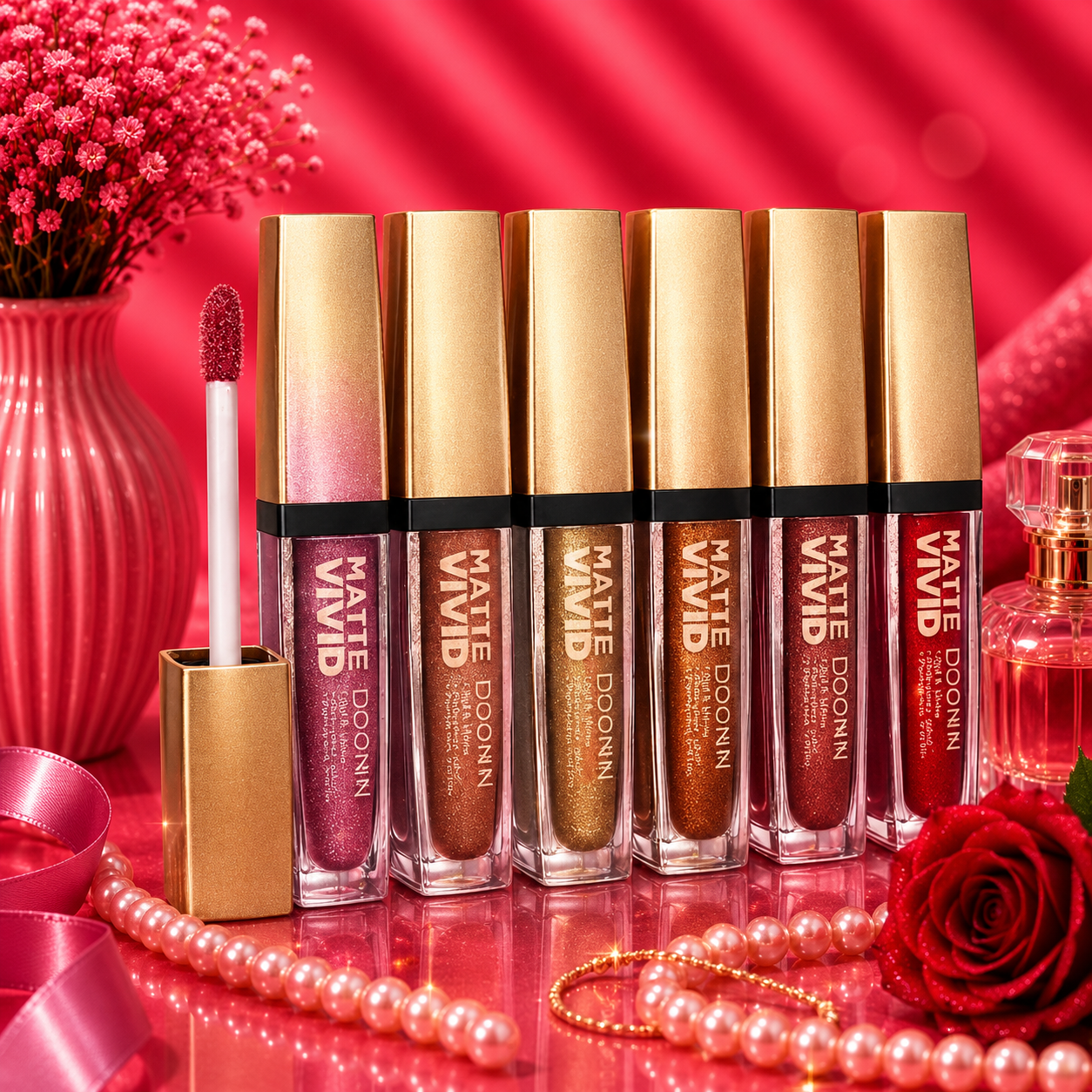 Metallic Lipgloss & Highlighter 2 en 1