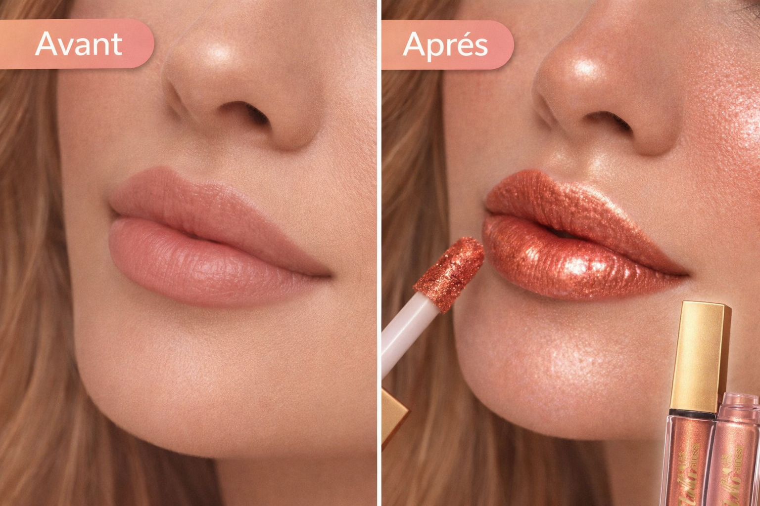 Metallic Lipgloss & Highlighter 2 en 1