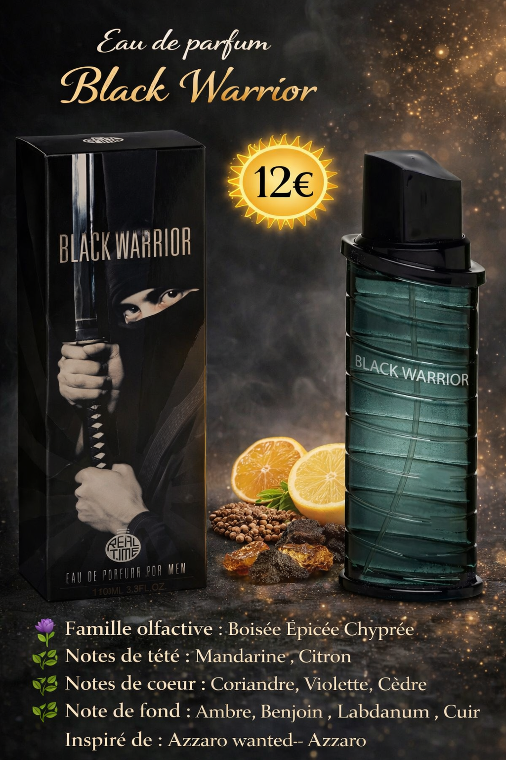 Eau de parfum Black Warrior - Real Time