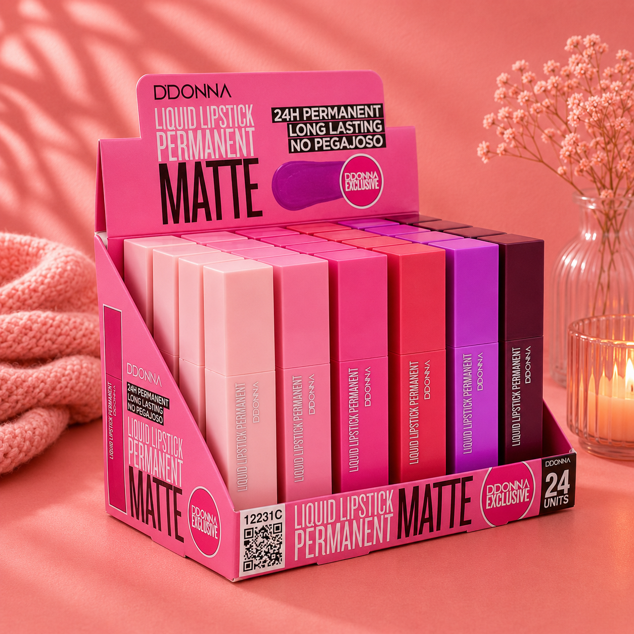 Rouge à lèvres liquide mat permanent 24h D'Donna